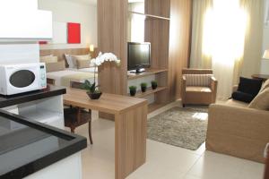 Posezení v ubytování Faria Lima Flat Service