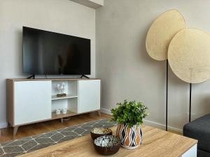 Et tv og/eller underholdning på Amplio, cómodo y estiloso apartamento