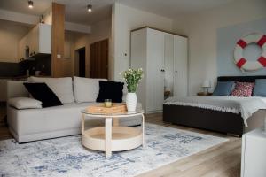Χώρος καθιστικού στο Stylowe apartamenty