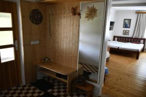 Postel nebo postele na pokoji v ubytování Liškov