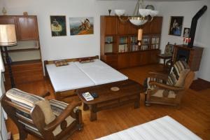 Postel nebo postele na pokoji v ubytování Liškov