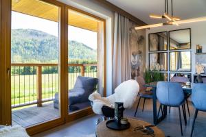 Vue générale sur la montagne ou vue sur la montagne depuis l'appartement