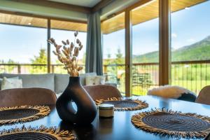 Vue générale sur la montagne ou vue sur la montagne depuis l'appartement
