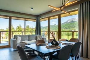 Vue générale sur la montagne ou vue sur la montagne depuis l'appartement