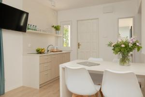 Kuchyň nebo kuchyňský kout v ubytování BURSZTYN - BERNSTEIN APARTMENTS