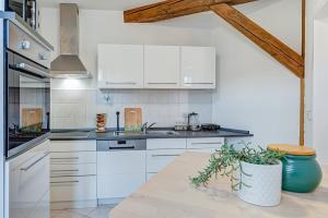Kuchyň nebo kuchyňský kout v ubytování Residenz unter den Linden Specht