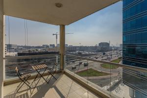 Nespecifikovaný výhled na destinaci Dubaj nebo výhled na město při pohledu z apartmánu