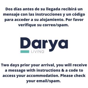 a screenshot of a cell phone screen with a barcoded text at Calatrava - Darya Living in Madrid