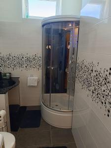 Kylpyhuone majoituspaikassa Kiskastély Apartman