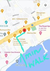 a map of the town of amelia island at Unique Sea & City Lifestyle Studio in Limassol