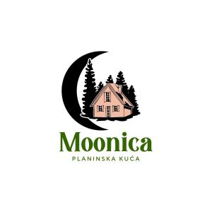 een huis en het logo van de maan en bomen bij Moonica Rujiste in Mostar