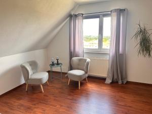 Posezení v ubytování Ferienwohnung Harzdomizil