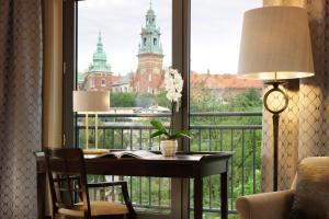 Balkón nebo terasa v ubytování Sheraton Grand Krakow
