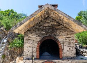 a brick oven in the process of being built at Apartment Sweet Dream Manjiga in Nečujam
