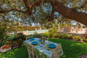 A garden outside Trullo Milù with Pool