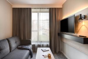 TV o dispositivi per l'intrattenimento presso Moxy Dresden Neustadt