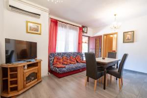 Televízia a/alebo spoločenská miestnosť v ubytovaní Apartments Ruža Dragove Dugi otok