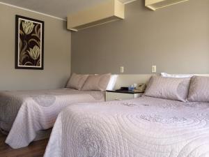Postel nebo postele na pokoji v ubytování Motel de la Pente Douce + 19 fotografií