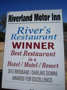 Certifikát, hodnocení, plakát nebo jiný dokument vystavený v ubytování Riverland Motor Inn
