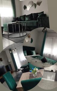 Predel za sedenje v nastanitvi Apartman Green!!