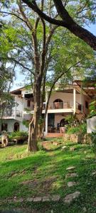a large house with a tree in front of it at Villa Chelsey in Valle de Ángeles