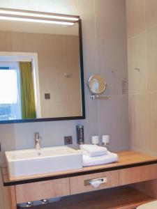 Koupelna v ubytování Hotel Federwerk