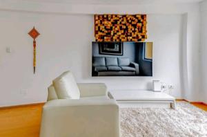 TV a/nebo společenská místnost v ubytování Green House