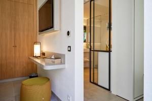 Kuchyň nebo kuchyňský kout v ubytování ABC Hotel