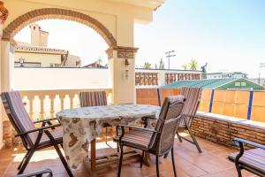 Balkón alebo terasa v ubytovaní Villa de alquiler vacacional en Nerja Calle Solana