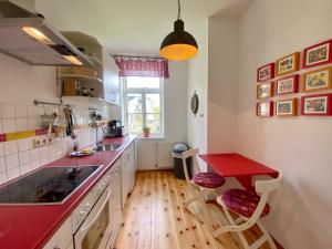 Kuchyň nebo kuchyňský kout v ubytování Ferienwohnung am Nationalpark