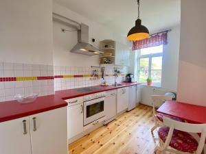 Kuchyň nebo kuchyňský kout v ubytování Ferienwohnung am Nationalpark