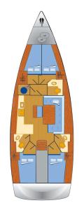 Půdorys ubytování Sailing Yacht Queen Eliza