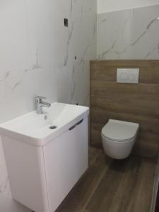 Koupelna v ubytování Apartments Karaba