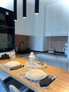 Kuchyň nebo kuchyňský kout v ubytování Luxury Apartment Suljic