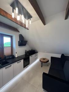 Kuchnia lub aneks kuchenny w obiekcie APARTAMENT PIEKOSZOWSKA Targi Domek Parking