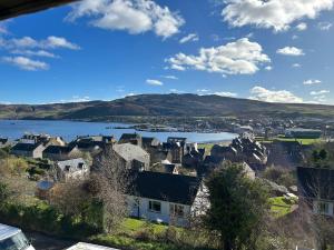 a view of a town and a body of water at Campbeltown View in Campbeltown