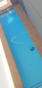 una piscina con luci blu sul soffitto di Rietvlei at Margate Boulevard a Margate