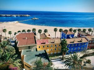 a view of a beach with a boat in the water at Seaview in Villajoyosa