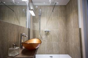 Koupelna v ubytování Hotel Ponti