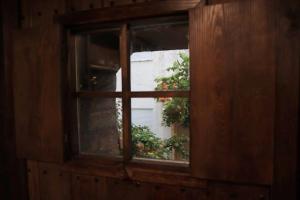 una ventana abierta con vistas a una planta en Casa Velha do Fumeiro, en Santa Eulália