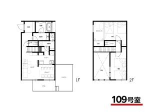 a floor plan of a house at Rakuten STAY VILLA Yatsugatake - 109 Simple Modern Pets Friendly - in Hokuto