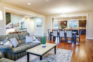 a living room with a couch and a table at Issaquah's spacious pet-friendly home near I90 in Issaquah