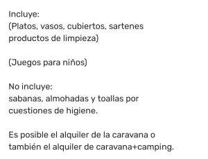 a screenshot of a cell phone screen with the words inclusive videos versos at Hotel caravana Guadalupe in Tarragona