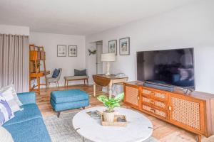 TV a/nebo společenská místnost v ubytování Tranquil 2BR downtown condo, Parking, King bed + 24 fotografií