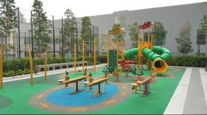 a park with a playground with a slide at Revo Home by AK Group in Cyberjaya