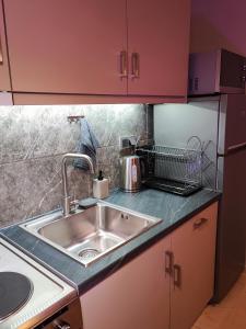 Η κουζίνα ή μικρή κουζίνα στο Kaminaki Seaview Apartments