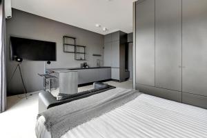 Posteľ alebo postele v izbe v ubytovaní Apartament Gdańsk Premium Lux Nadmotławie