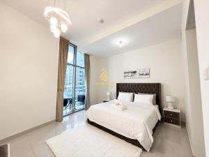 Katil atau katil-katil dalam bilik di Marina Wharf II Dubai Marina - AL Maraseem