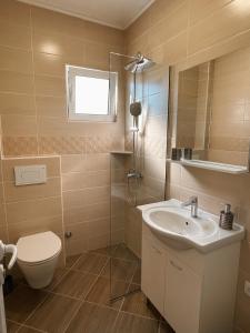 Koupelna v ubytování Apartmani Živanović Ulcinj