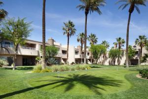 a resort with palm trees and a putting green at The Westin Mission Hills Resort Villas, Palm Springs in Rancho Mirage